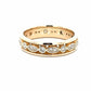 Men's Wedding Band 14k Yellow Gold, Eternity Diamond Men's Wedding Band, 6mm Diamond Eternity Band, Diamond Eternity Men's Wedding Band