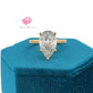 3ct Pear Cut Lab grown Diamond Solitaire Ring 14k Yellow Gold Diamond Engagement Ring Pear Cut Engagement Ring Diamond Wedding Ring