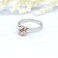 14k White Gold Solitaire Ring Engagement Ring Morganite Ring 8x6mm Oval Cut Morganite Wedding Ring Anniversary Ring