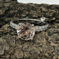 Engagement Ring 14k White Gold Morganite Ring Diamond Ring 8mm/1.70 Carats Round Cut Morganite Diamond Wedding Ring