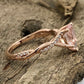 14k Rose Gold Engagement Ring Morganite Ring 9x6mm/1.15 Carats Pear Cut Morganite Twisted Diamond Ring