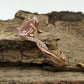 14k Rose Gold Engagement Ring Morganite Ring 9x6mm/1.15 Carats Pear Cut Morganite Twisted Diamond Ring