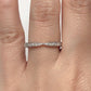 14k White Gold Diamond Band Wedding Band Hybrid Prong Channel Set 0.24 carats Diamonds half Eternity Matching Band Diamond Band