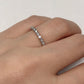 Bezel Stackable Set in 14k White Gold, Bezel Wedding Band, Bezel Stacking Bands , Scalloped Stacking Band, Diamond Band