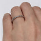 Bezel Stackable Set in 14k White Gold, Bezel Wedding Band, Bezel Stacking Bands , Scalloped Stacking Band, Diamond Band