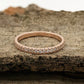 14k Rose Gold Diamond Band, Half Eternity Matching Band, Stackable Band, Promise Ring Wedding Band, Diamond Band