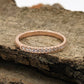 14k Rose Gold Diamond Band, Half Eternity Matching Band, Stackable Band, Promise Ring Wedding Band, Diamond Band