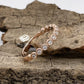 Diamond Wedding Band 14K Rose Gold, Half Eternity Band, Diamond Band, Moissanite Band, Stacking Band, Stacking Bands, Stackable