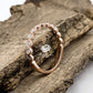 Diamond Wedding Band 14K Rose Gold, Half Eternity Band, Diamond Wedding Band, Moissanite Band, Stacking Band, Stacking Bands