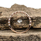 Diamond Wedding Band 14K Rose Gold, Half Eternity Band, Diamond Band, Moissanite Band, Stacking Band, Stacking Bands, Stackable
