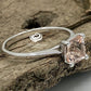 14k White Gold Engagement Ring Morganite Ring 7mm Cushion Cut Morganite Solitaire Ring Anniversary Ring