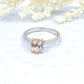 14k White Gold Solitaire Ring Engagement Ring Morganite Ring 8x6mm Oval Cut Morganite Wedding Ring Anniversary Ring