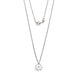 14k White Gold Round Cut Moissanite Minimalist Necklace