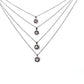 14k White Gold Round Cut Moissanite Minimalist Necklace