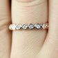 Diamond Wedding Band 14K Rose Gold, Half Eternity Band, Diamond Band, Moissanite Band, Stacking Band, Stacking Bands, Stackable