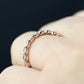 Diamond Wedding Band 14K Rose Gold, Half Eternity Band, Diamond Band, Moissanite Band, Stacking Band, Stacking Bands, Stackable
