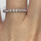 Bezel Stackable Set in 14k White Gold, Bezel Wedding Band, Bezel Stacking Bands , Scalloped Stacking Band, Diamond Band