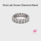 5.59 Carats Oval Cut Lab Grown Diamond Band 14k White Gold, Full Eternity Diamond Wedding Band, Oval Cut Wedding Band, Anniversary Band