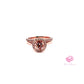 Morganite Engagement Ring Set Rose Gold, Morganite Round Engagement Ring, 14k Rose Gold Morganite Bridal Set, Morganite Ring Set, Diamond Set