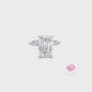 5.50 Carats E Color VS1 Clarity IGI Certified Emerald Cut Lab Grown Diamond Engagement Ring Hidden Halo in 14k White Gold