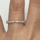 14k White Gold Diamond Band Wedding Band Hybrid Prong Channel Set 0.24 carats Diamonds half Eternity Matching Band Diamond Band