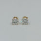 Studs Earring Moissanite Earring in 14k Gold FOREVER ONE D-F Color Round Cut Certified Moissanite in 1ct to 6ct Basket Earring