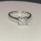 1 CT Cushion Engagement Ring 14k White Gold, Forever One DEF Moissanite Engagement Ring, Wedding Ring, Anniversary Ring