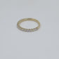 Diamond Half Eternity Wedding Band, Yellow Gold Stackable Wedding Band, Half Eternity Diamond Band
