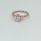 1.50ct Oval Moissanite Engagement Ring 14k Rose Gold, Forever One Oval Cut Moissanite Ring, Diamond Wedding Ring, Anniversary Ring