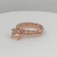 Rose Gold Morganite Engagement Ring 14k Solid Gold, Morganite Solitaire Ring, Morganite Wedding Ring, Morganite Bridal Ring, Unique Ring