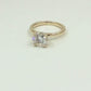 2 CT Hidden Halo Solitaire Ring, Diamond Hidden Halo Round Solitaire Ring, 14k Yellow Gold, Round Engagement Ring, Forever One Hidden Halo