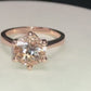14k Rose Gold Solitaire Ring Morganite Ring Engagement Ring 9mm/2.60 Carats Round Cut Morganite Wedding Ring Anniversary Ring