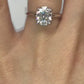 2.0 CT Forever One Oval Moissanite Engagement Ring, Oval Cut Engagement Ring, Thin Band Oval Ring