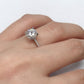 Round Cut Engagement Ring 14k White Gold, 1.25 CT Round Cut Forever One Moissanite Ring, Diamond Pave Engagement Ring, Diamond Wedding Ring