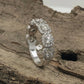 14k White Gold Diamond Ring Anniversary Band Halo Diamond Ring Diamond Band 1.45 Carats Diamond Half Eternity Diamond Wedding Band