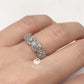 14k White Gold Diamond Ring Anniversary Band Halo Diamond Ring Diamond Band 1.45 Carats Diamond Half Eternity Diamond Wedding Band