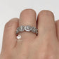14k White Gold Diamond Ring Anniversary Band Halo Diamond Ring Diamond Band 1.45 Carats Diamond Half Eternity Diamond Wedding Band