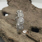 14k White Gold Diamond Ring Anniversary Band Halo Diamond Ring Diamond Band 1.45 Carats Diamond Half Eternity Diamond Wedding Band