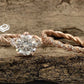 Rose Gold Wedding Set in 14k, Moissanite Ring Set, Forever One Moissanite solitaire Engagement Ring Set