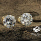 Studs Earring Moissanite Earring in 14k Gold FOREVER ONE D-F Color Round Cut Certified Moissanite in 1ct to 6ct Basket Earring