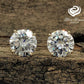 Studs Earring Moissanite Earring in 14k Gold FOREVER ONE D-F Color Round Cut Certified Moissanite in 1ct to 6ct Basket Earring