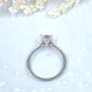 Round Cut Engagement Ring 14k White Gold, 1.25 CT Round Cut Forever One Moissanite Ring, Diamond Pave Engagement Ring, Diamond Wedding Ring