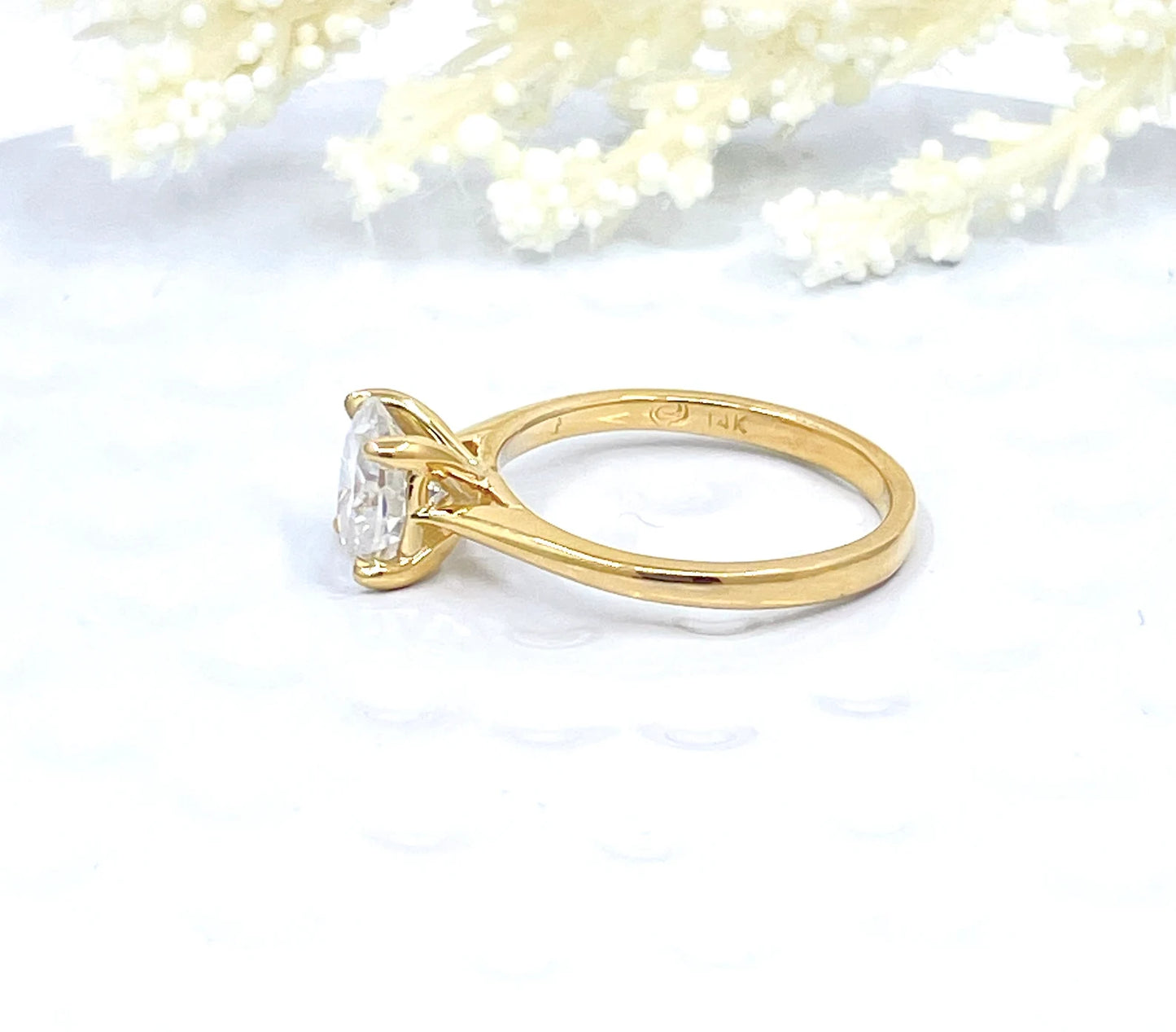 1.50CT Oval Cut Moissanite Engagement Ring 14k Solid Gold, Forever One Oval Cut Moissanite Engagement Ring, Wedding Ring, Anniversary Ring