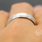 6mm Men Wedding Band 14k White Gold, Satin Finish Matching Wedding Band