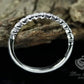 14K White Gold Bridal Set 7mm/1.20 Carats Cushion Cut Dark Blue Aquamarine Solitaire Engagement Ring Half Eternity Diamond Wedding Band
