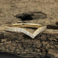 14k Gold Curved Diamond Wedding Band, Matching Band, Half Eternity Diamond Band, Stackable Band, Anniversary Ring, Diamond Band