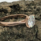 2 CT Round Cut Engagement Ring, 14k Rose Gold Moissanite Engagement Ring, Moissanite Solitaire Ring, Moissanite Wedding Ring