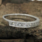 Channel set wedding band in 14k White Gold, Channel Set Round Cut Band, Channel Set Band, Half Eternity Band, Stacking Wedding Band, Diamond Band