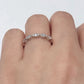 14k White Gold Diamond Ring, Beaded Milgrain with Vintage Engraved Leaves Wide Knife Edge Almost Eternity Band, Diamond Band