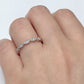 14k White Gold Diamond Ring, Beaded Milgrain with Vintage Engraved Leaves Wide Knife Edge Almost Eternity Band, Diamond Band